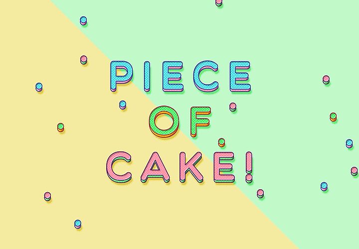 Free Piece Of Cake Psd Text Effect Psd 1