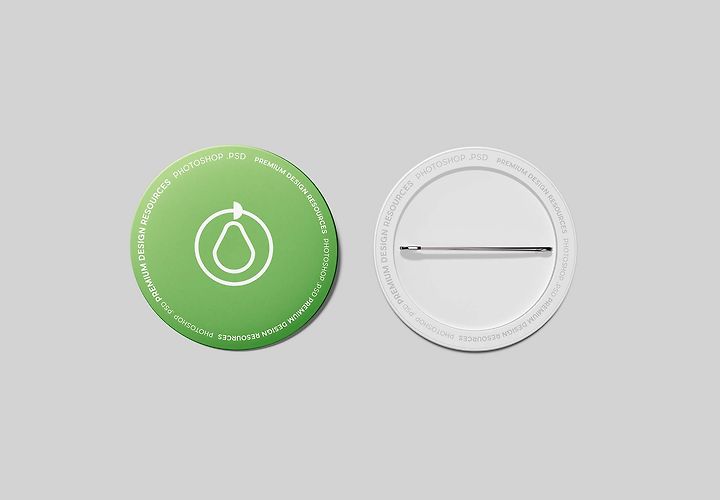 Free Pin Button Badge Mockup Psd 1