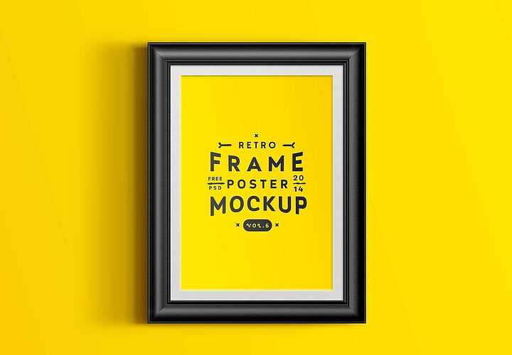 Free Poster Frame Mockup Psd 1