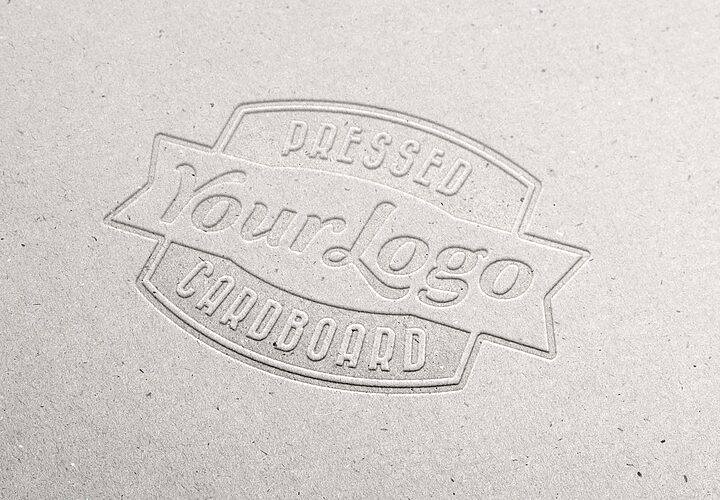 Free Pressed Cardboard Logo Mockup Psd 1