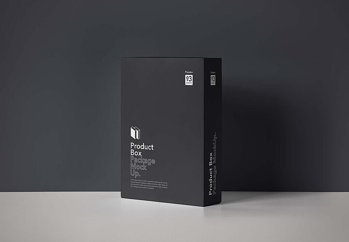 Free Product Box Package Mockup Psd 1