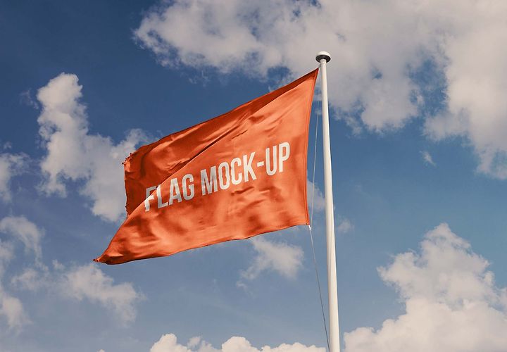 Free Realistic Flag Mockup 1