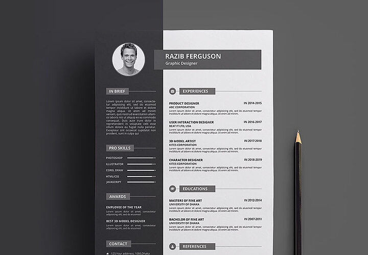 Free Resume Template Business Card 1