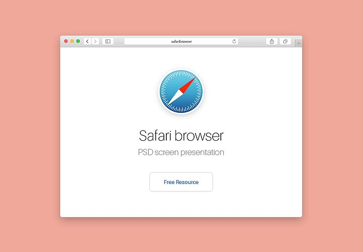 Free Safari Web Browser Mockup Psd 1