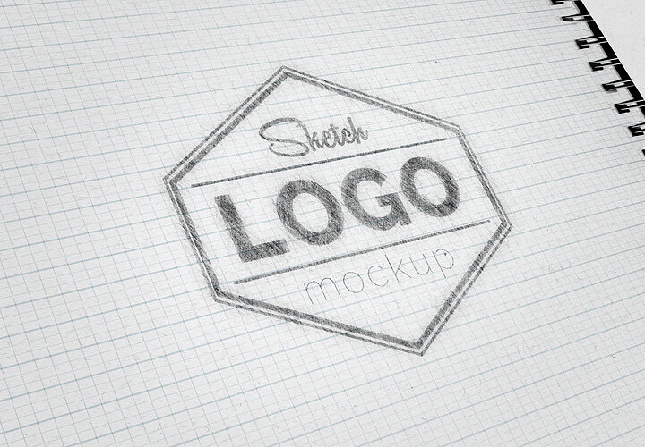 Free Sketch Logo Mockup Psd 1