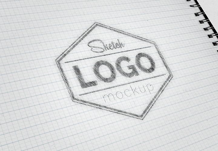 Free Sketch Logo Mockup Psd 1