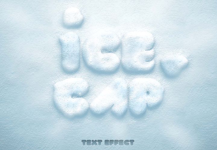 Free Snow Text Effect Psd 1