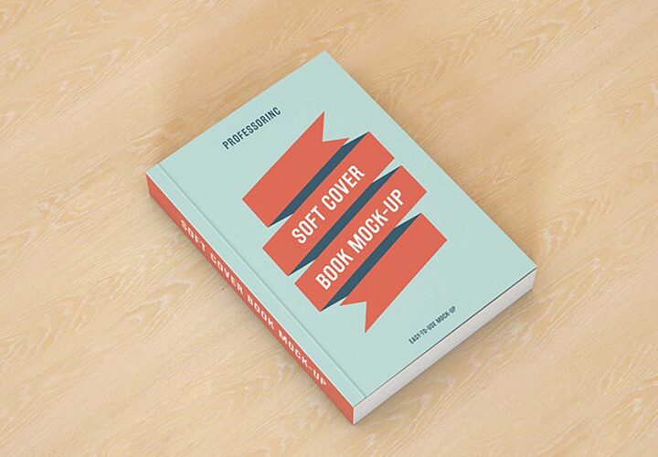 Free Soft Cover Book Mockup Psd 1