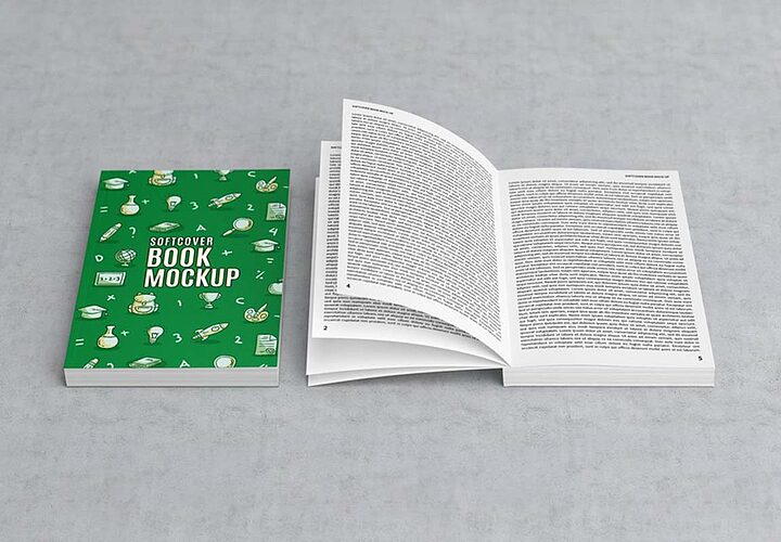 Free Softcover Book Mockup Psd 2 1