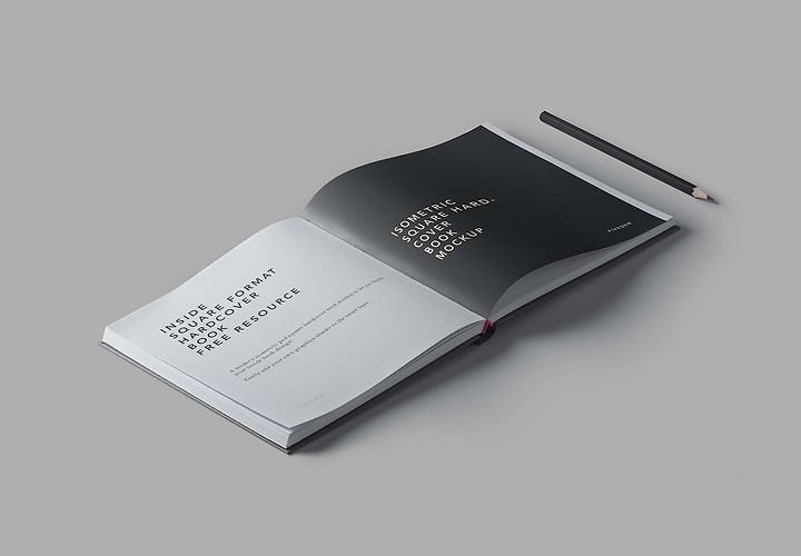 Free Square Hardcover Book Mockup Psd 1