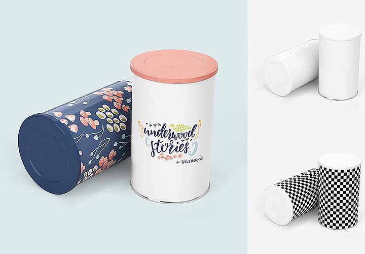 Free Tin Canister Mockups 1