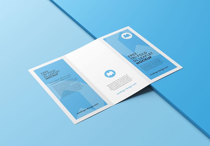 Free Tri Fold Leaflet Brochure Mockup Psd 1