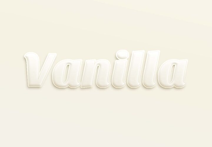 Free Vanilla Text Effect Psd 1