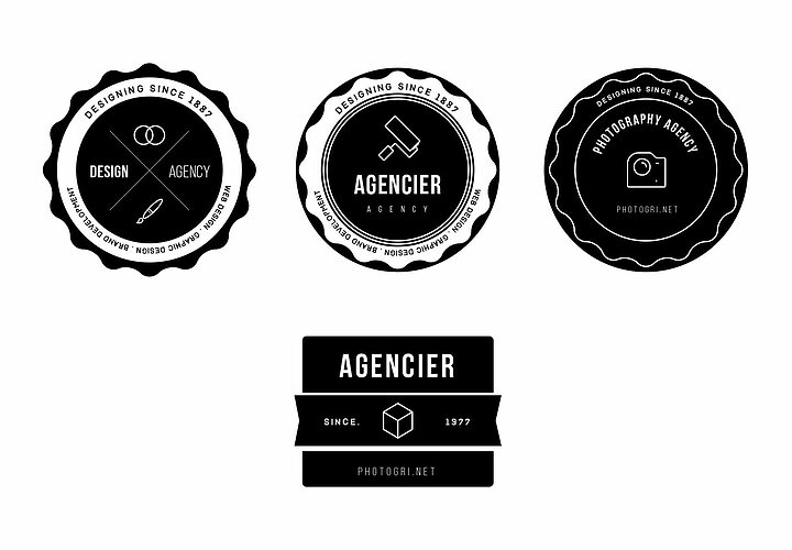 Free Vector Agency Badges 1