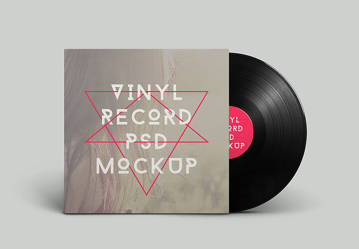Free Vinyl Record Mockup Psd 1