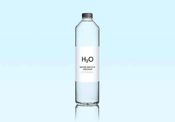 Free Water Bottle Mockup 1