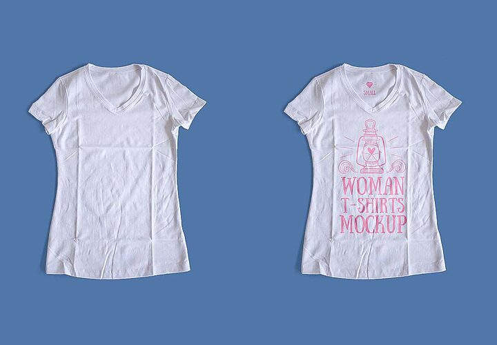 Free Woman T Shirt Mockup Psd 1