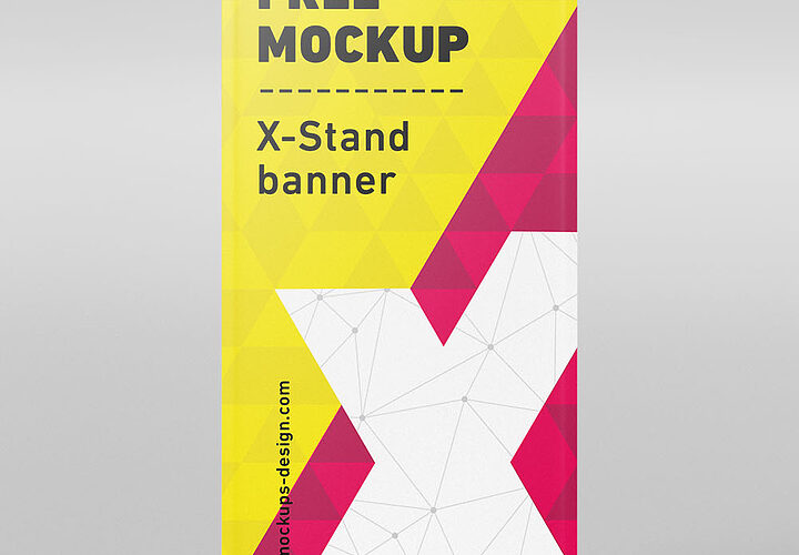 Free X Stand Banner Mockup Psd 1
