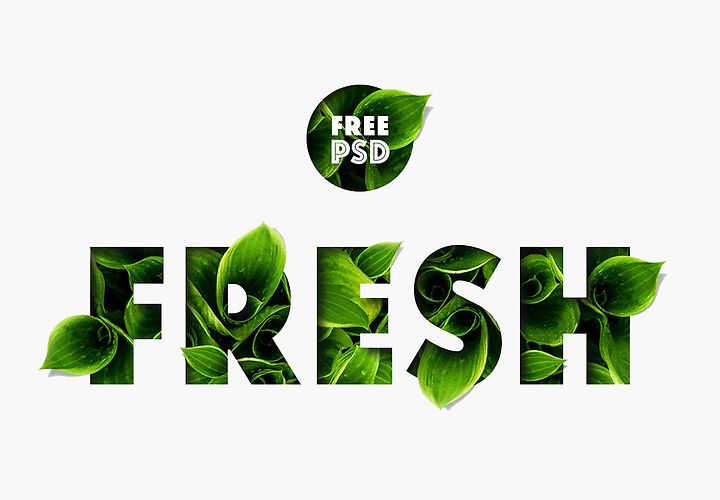 Fresh Nature Text Effect Psd 1