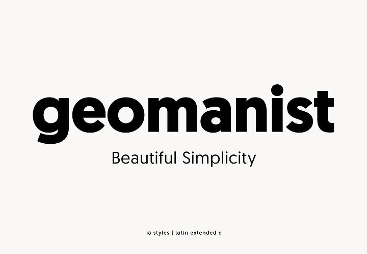 Geomanist Minimalistic Font 1