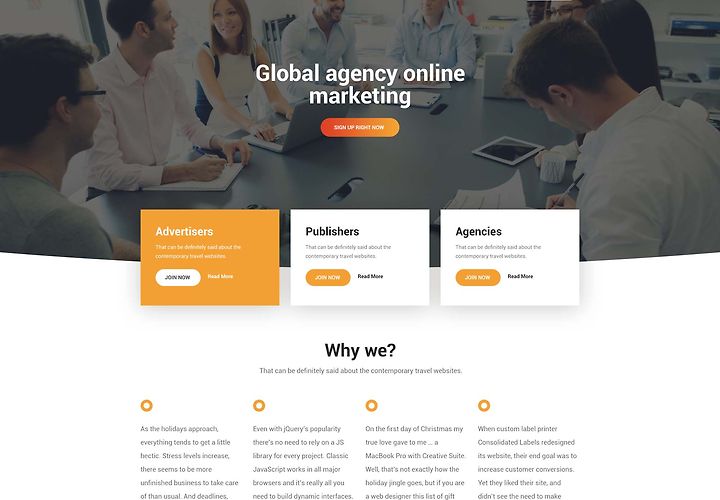 Global Media Free Website Template Psd 1