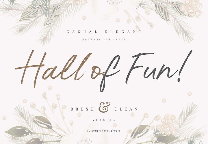 Hall Of Fun Script Font 1