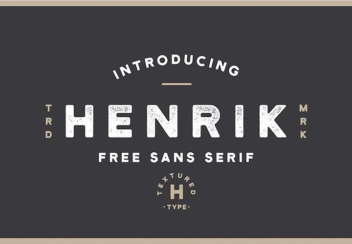 Henrik Free Sans Serif Grunge Font 1