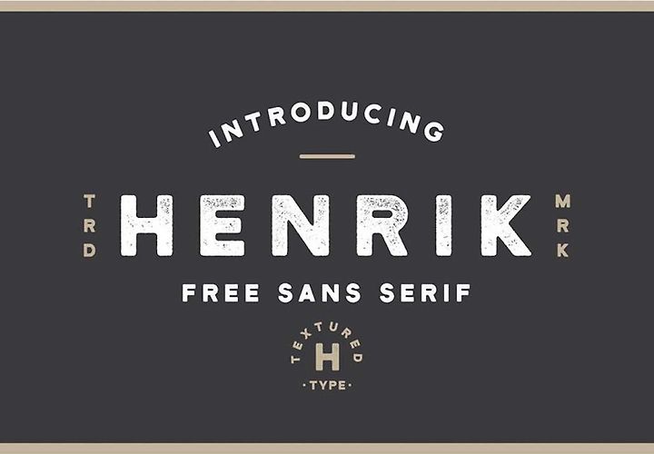 Henrik Free Sans Serif Grunge Font 1