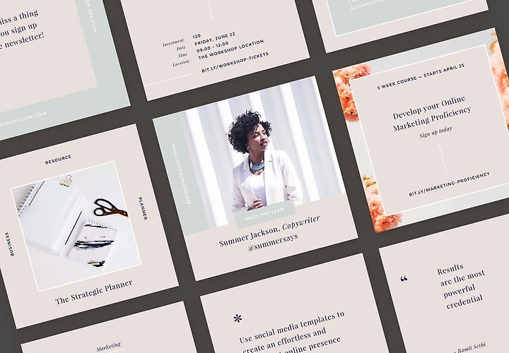 Hepburn Free Instagram Templates Kit 1