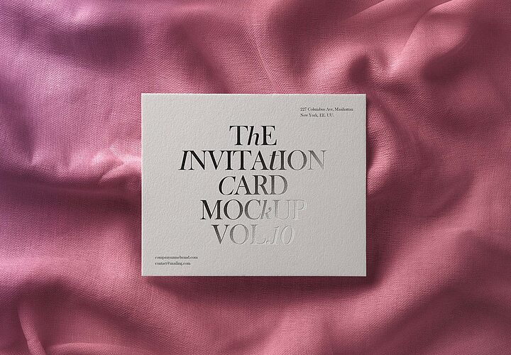 Invitation Card Mockup Psd 1