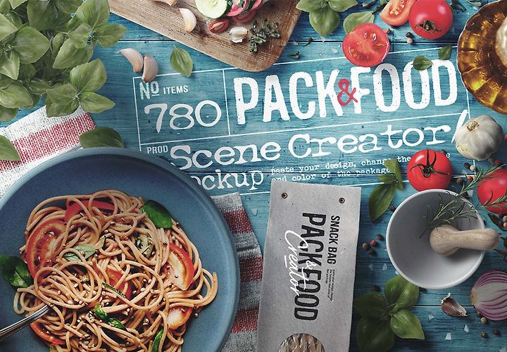 Italian Lunch Scene Creator Mockup Psd 1