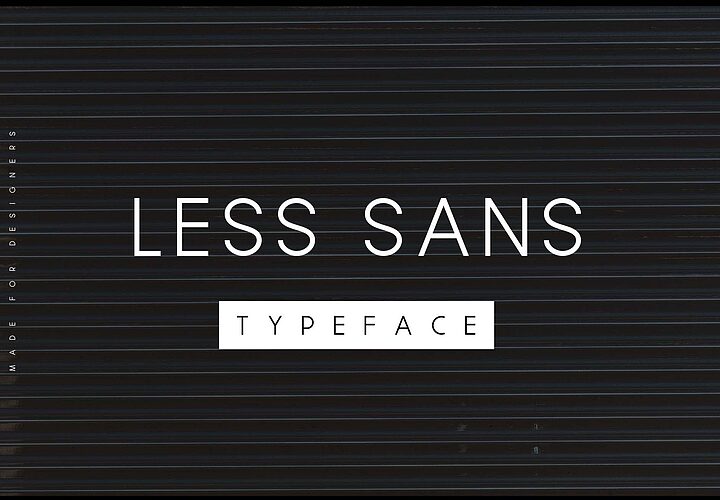 Less Sans Free Minimal Typeface 1