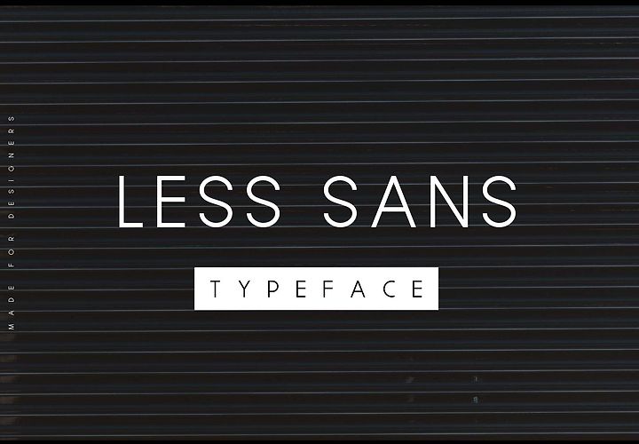 Less Sans Free Minimal Typeface 1