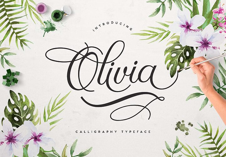 Olivia Script Italic Font 1