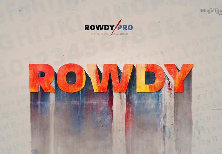 Rowdy Latin Display Typeface 1