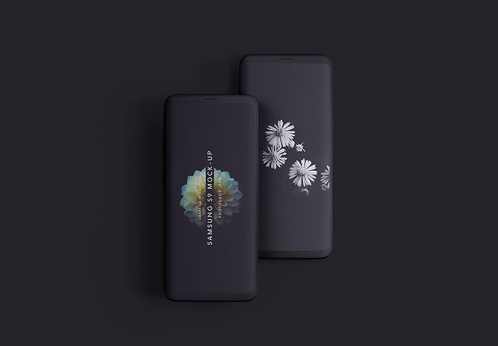 Samsung Galaxy S9 Dark Free Mockup Psd 1