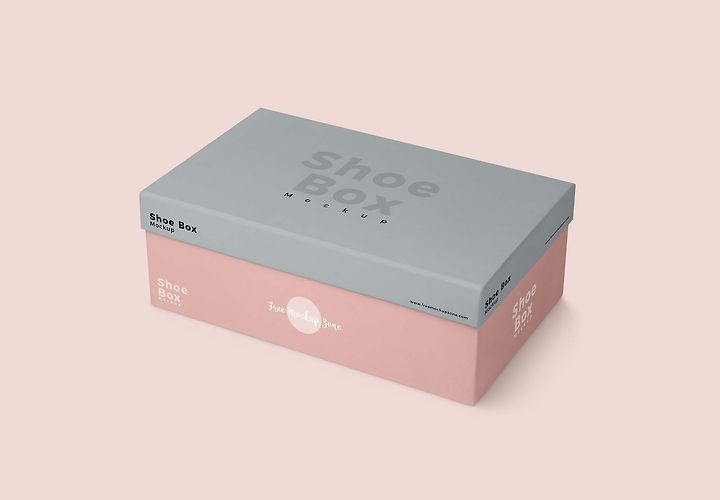 Shoe Box Package Mockup Psd 1