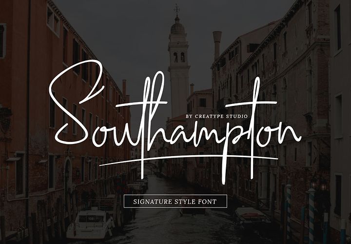 Southampton Handwritten Free Font 1