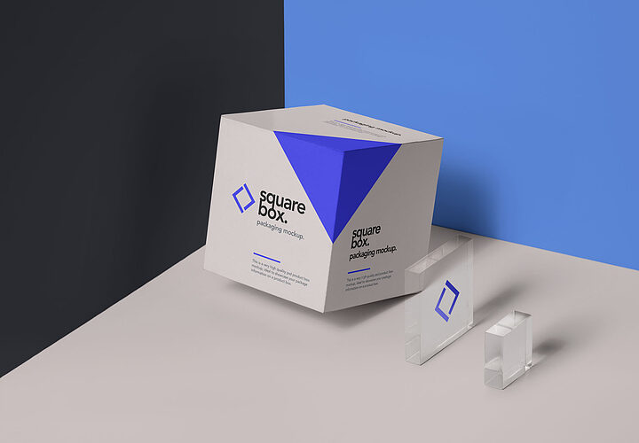 Square Box Package Mockup Psd 1