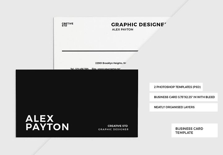 Stylish Business Card Template Psd 1