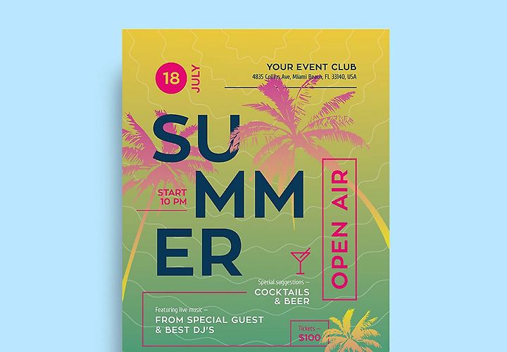 Summer Poster Template Ai 1