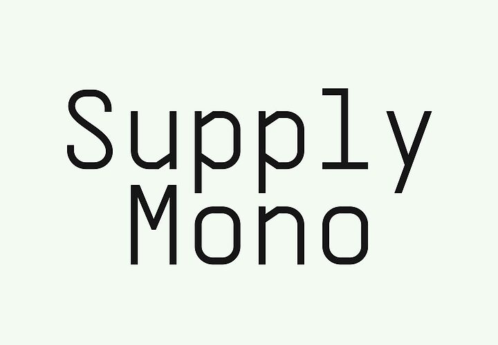 Supply Mono Font 1