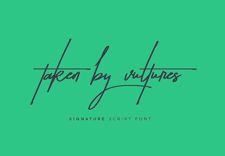 Taken By Vultures Signature Font 1