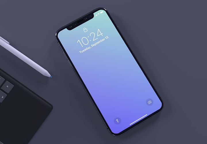 Top View Of Iphone X Mockup Psd 1