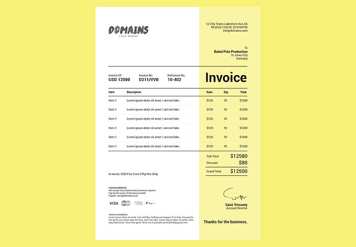 Two Free Invoice Templates 1