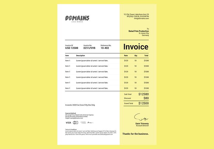 Two Free Invoice Templates 1