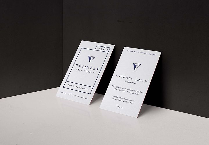 Vertical Business Card Mockup Psd 1