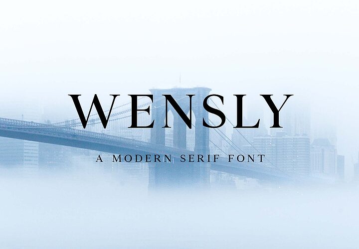Wensley Free Modern Serif Font 1