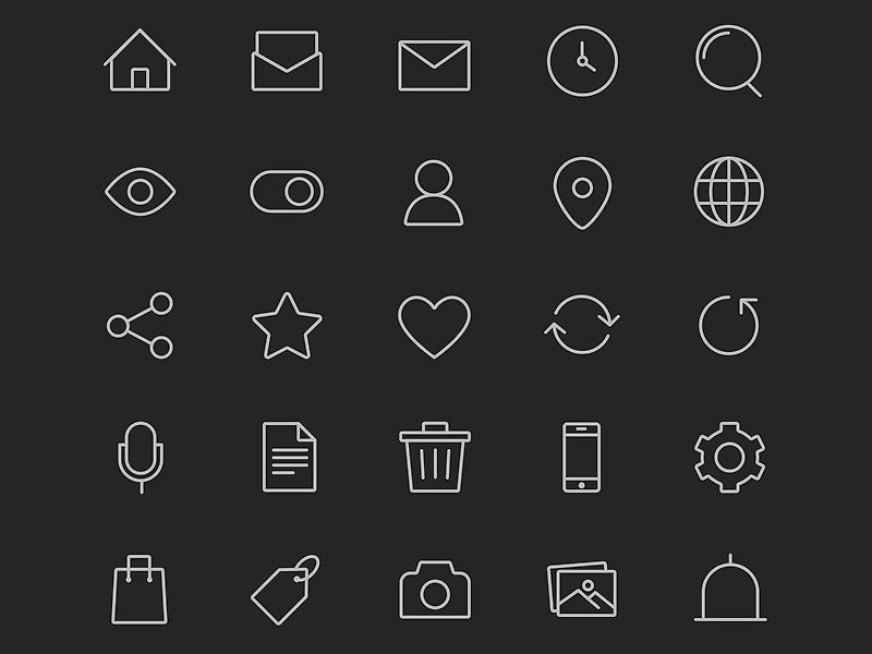 25 free interface icons (ai)