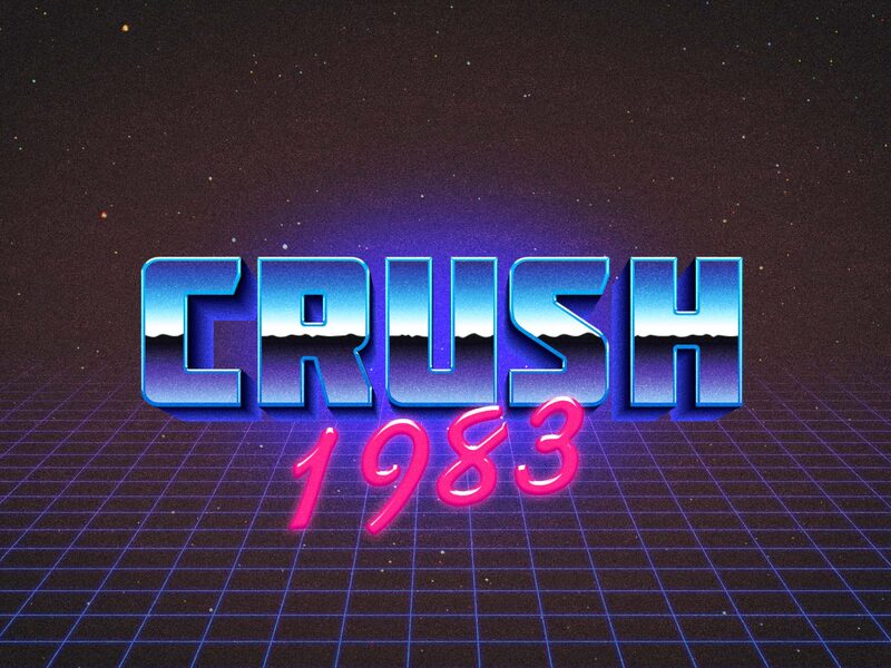 80s retro text effect (psd)